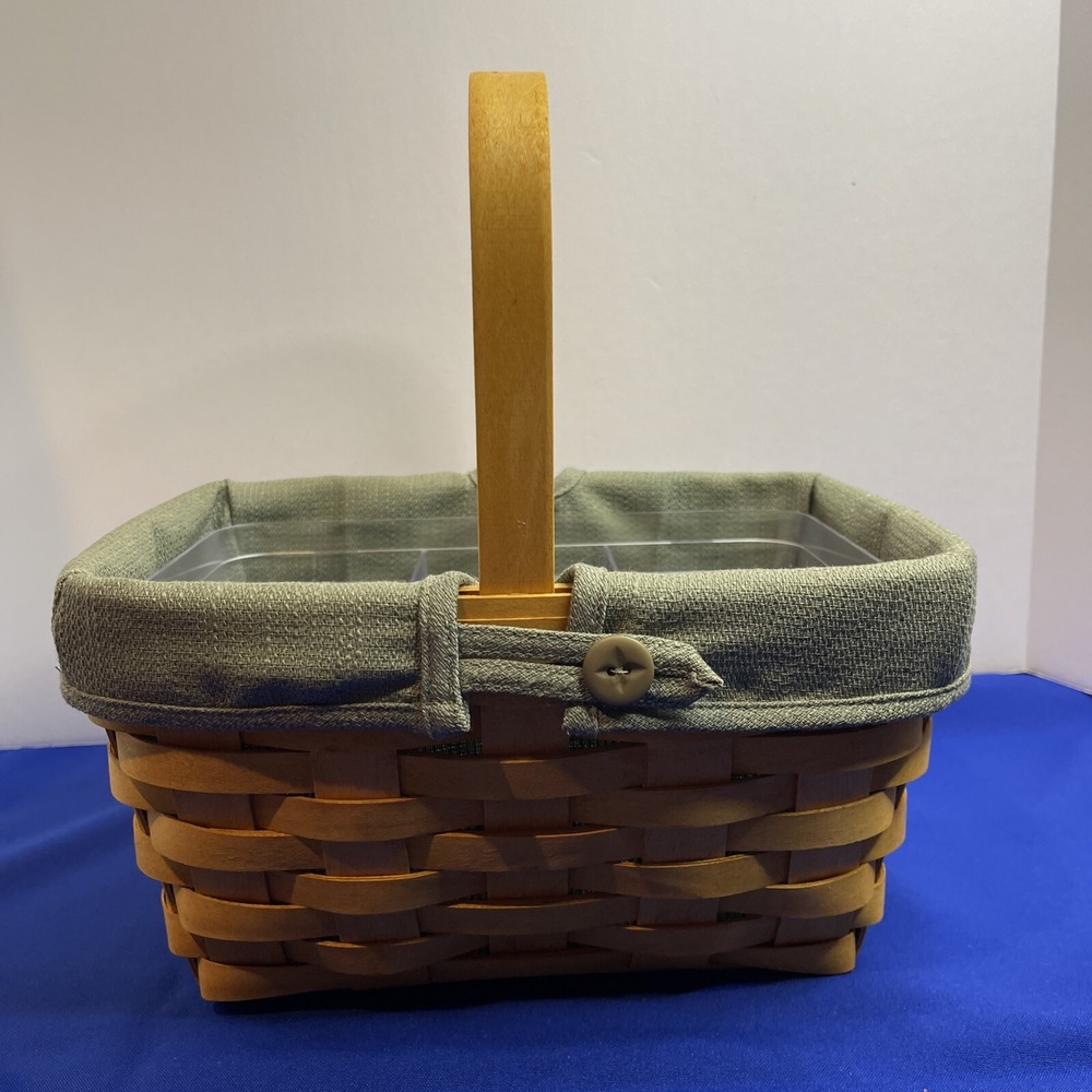 2000 Longaberger Silverware Holder Spring Basket Liner Plastic CRACK Hostess